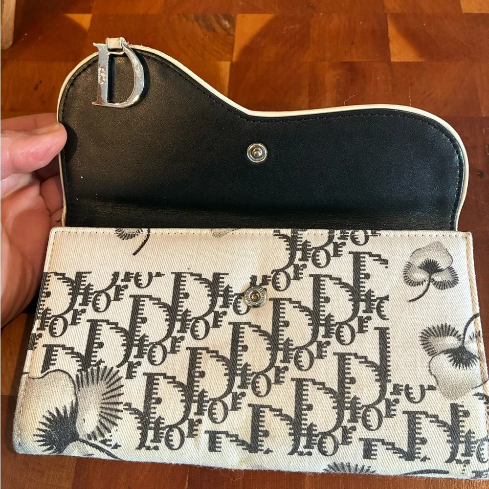 Authentic Christian Dior Galliano Diorissimo Saddle Long Wallet Girly Collection